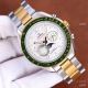 Clone Omega Speedmaster Moonphase Two Tone Watches Green Bezel Citizen Movement (5)_th.jpg